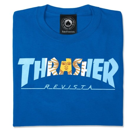 Camiseta Thrasher Argentina Revista - Azul - Imagen 2