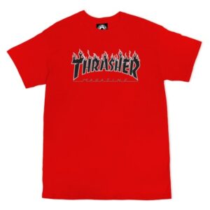 Camiseta Thrasher Flame Logo - Rojo