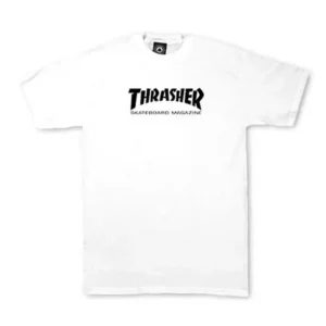 Camiseta Thrasher Skatemag Kids- Blanco