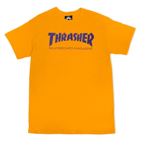 Camiseta Thrasher Skatemag Gold Purple - Amarillo