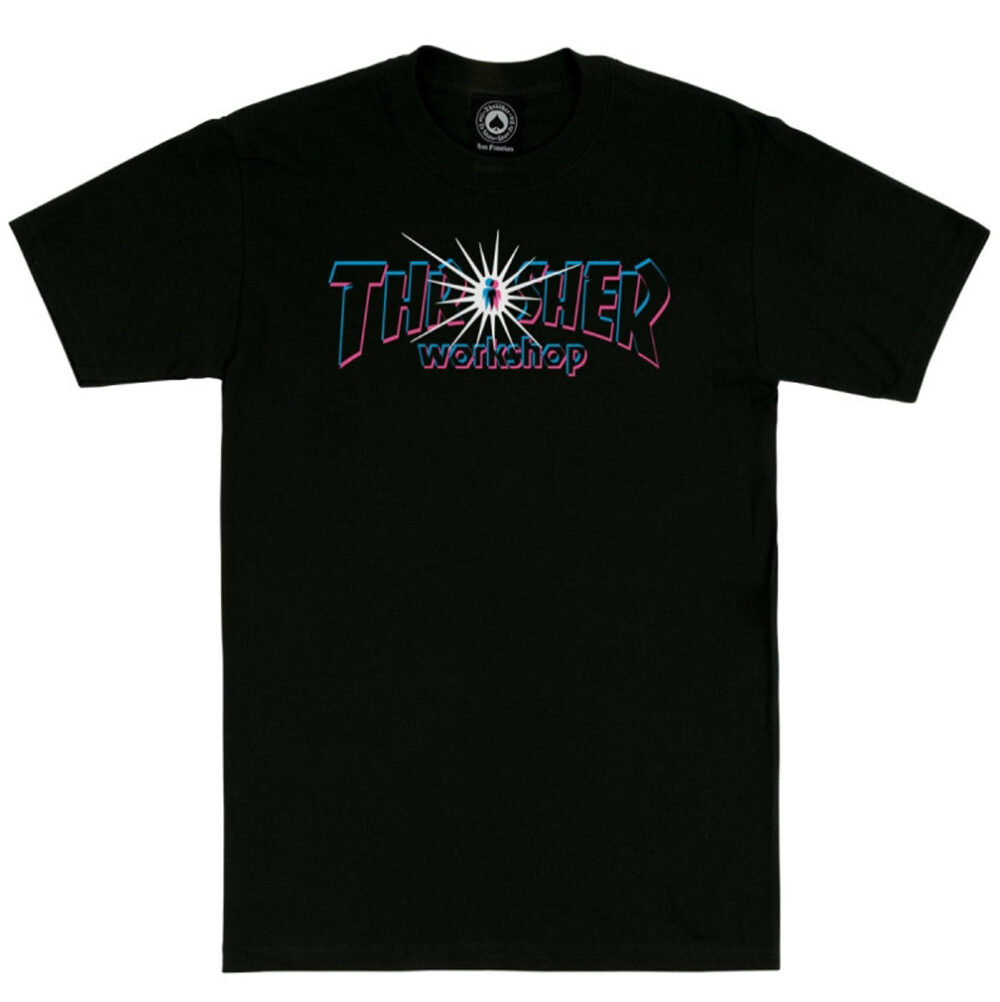 Camiseta Thrasher x Aws Nova - Negro