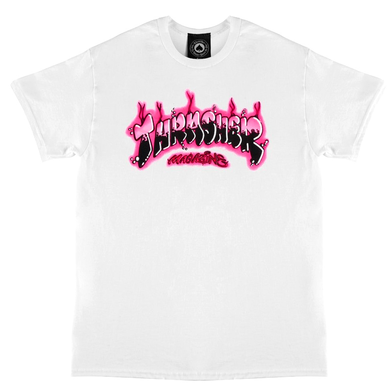 Camiseta Thrasher Airbrush by Phillip Santosuosso - White
