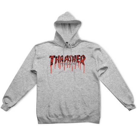 Sudadera Thrasher Blood Drip - Gris