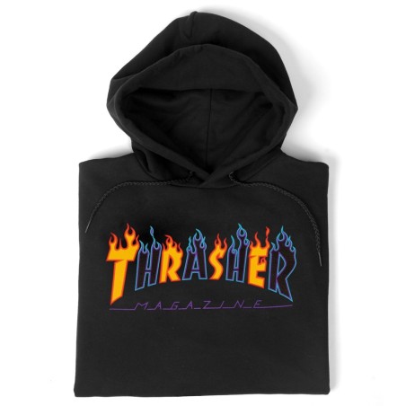 Sudadera Thrasher Double Flame Hood - Negro - Imagen 2
