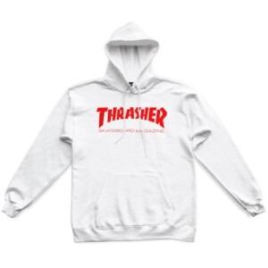 Sudadera Thrasher Skatemag Hood Red -  Blanco