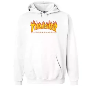 Sudadera Thrasher Flame - Blanco