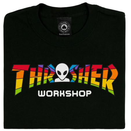 Camiseta Thrasher x Aws Spectrum - Negro - Imagen 2