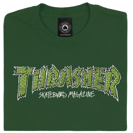 Camiseta Thrasher Brick - Verde - Imagen 2