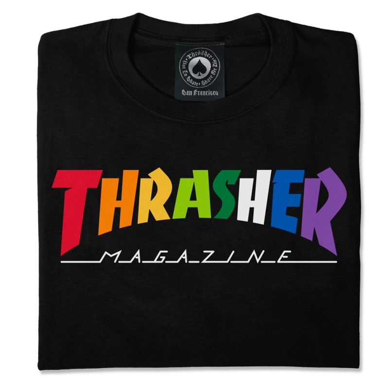 Camiseta Thrasher Rainbow Mag - Negro - Imagen 2