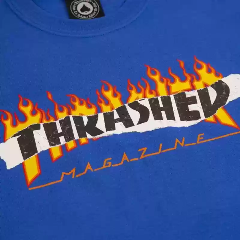 Camiseta Thrasher Ripped Royal - Imagen 2