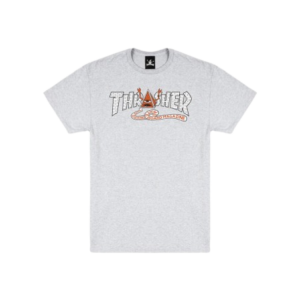 Camiseta THRASHER X TOY MACHINE PYRAMID ASH GREY