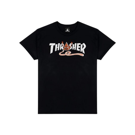 Camiseta THRASHER X TOY MACHINE PYRAMID BLACK