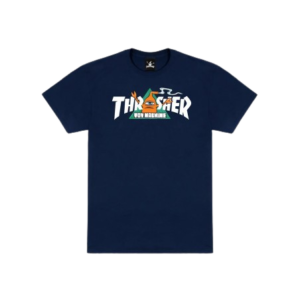 Camiseta THRASHER X TOY MACHINE VORTEX NAVY